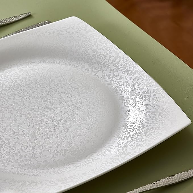 Karaca New Flava 24 Piece Porcelain Dinnerware Set for 6 People, Elegant Porcelain Dishware with Dinner, Pasta, Side Plates, Bowls, Kitchen Essentials Durable, Resistant, Ideal for Dinner Serving