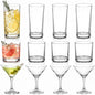 Mixed Cocktail Glasses Set of 12 by Yiyiring