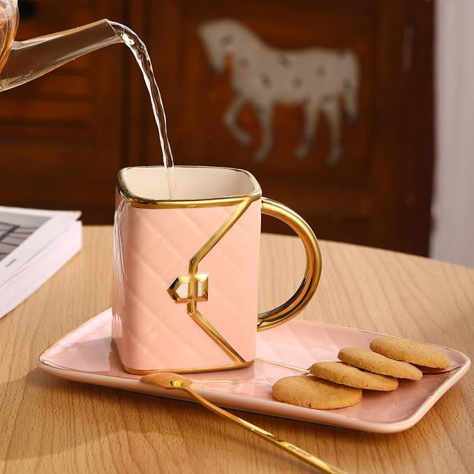 Handbag Coffee Mug, 10 oz Ceramic Purse Cup - Image 5