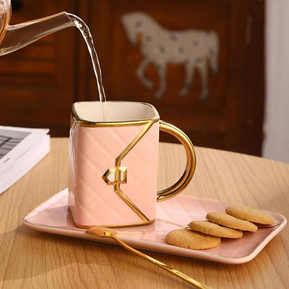 Handbag Coffee Mug, 10 oz Ceramic Purse Cup - Image 5