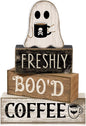 Moucuny 4 Pcs Halloween Coffee Table Decorations Cute Ghost Stacked Wooden Decor by Moucuny