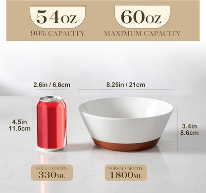 MALACASA Salad Bowls Set of 4, Soup Bowls - Image 2