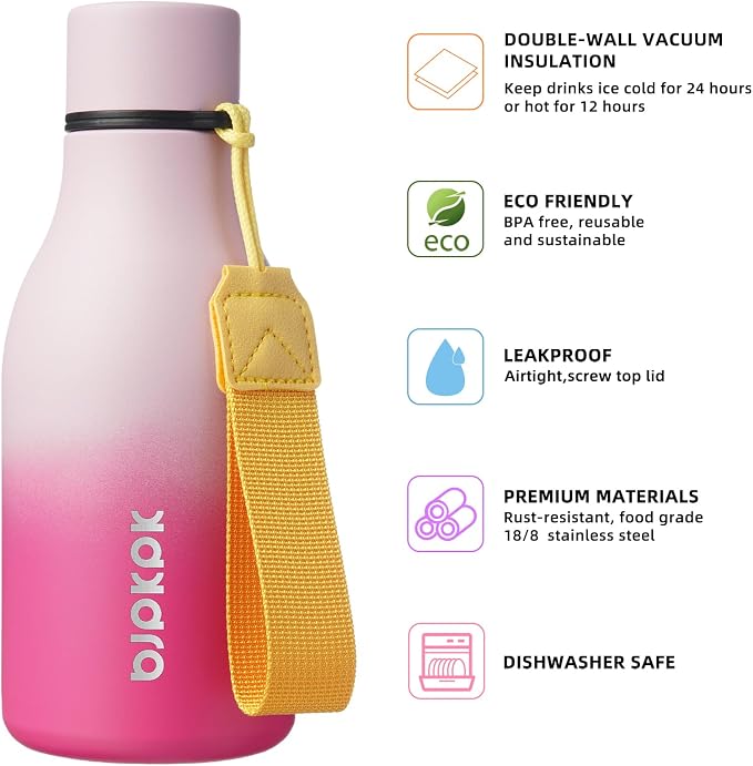 BJPKPK 12oz Insulated Water Bottle, Stainless Steel Bottle - Image 2