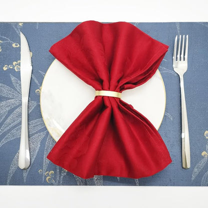 Round Metal Gold Napkin Rings Set of 8 | Modern Fall Napkin Ring Holders - Image 5