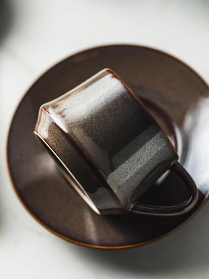 YHOSSEUN Espresso Cups 4 Oz, Porcelain Expresso Shots Cup Set of 6, Metal Stand - Image 6