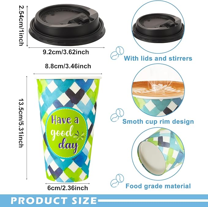 50 Pack 16 oz Disposable Coffee Cups - Image 7