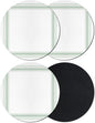 Coasters Set of 4, Simple Lines Round Drink Coasters by Unknown