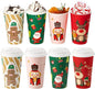 Fit Meal Prep 50 Pack 16 oz Christmas Disposable Coffee Cups by FMPBRANDS