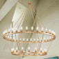 60 Inch Gold Extra Large Wagon Wheel Chandelier, 2 Tier 54-Lights Farmhouse Industrial Round High Ceiling Pendant Light Adjustable Chain, for Dining Room, Living Room