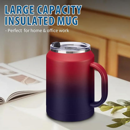50oz Tumbler with Lid and Straw - Gulp, Protective Cup Mat, 50 oz Stainless Steel Coffee Mug for Travel Work, Double Wall Insulated Tumblers Metal Cups, Leak Proof Large Flask Jug Water Bottle