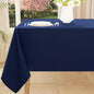 Smiry Rectangle Table Cloth, Waterproof Anti-Scratch Polyester Tablecloth, Decorative Washable Fabric Table Cover for Dining, Buffet, Parties and Outdoor, 60x120, Navy