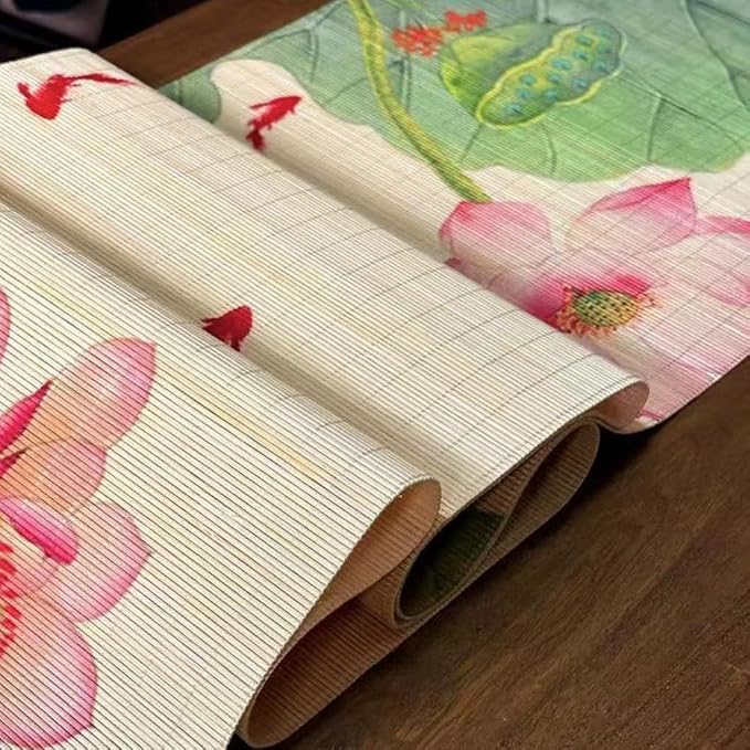 Asian Style Bamboo Table Runner, Ancient Chinese Paintings Zen Table Mat - Image 6