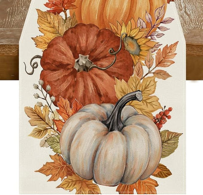RABUSOFA Fall Table Runner 13x90 Inch Fall Decorations by RABUSOFA