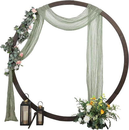 Efavormart 20ft Dusty Sage Gauze Cheesecloth Wedding Arch Drapery Fabric - Image 7