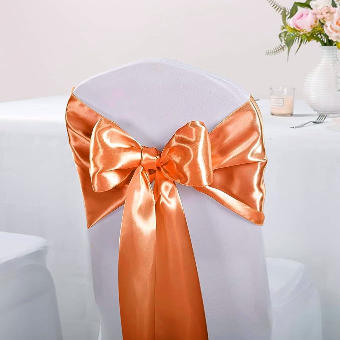 Orange Table Runners, 12x108 Inches, 6 Pack | Bright Satin, Silk and Smooth - Image 3