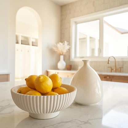 Decorative Concrete Fruit Bowl For Kitchen Counter Or Table Decor – Premium - Image 2