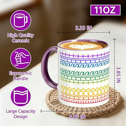 Fuck This Shit Hidden Message Coffee Mug 11OZ Ceramic Purple Cup | Funny Coffee - Image 4