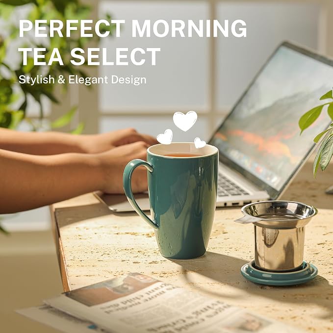 Sweese 15 OZ Porcelain Tea Mug - Image 5