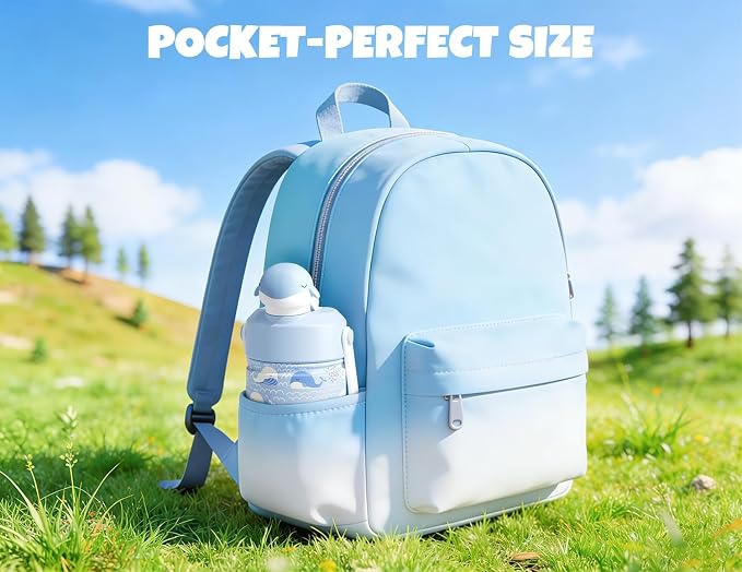 POWCAN 12 oz Kids Water Bottle for School: 2-in-1 Straw Spout Lid - Image 5
