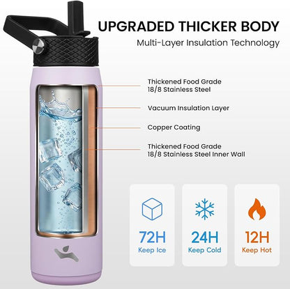 Konokyo 25 oz Insulated Stainless Steel Water Bottle - Image 2