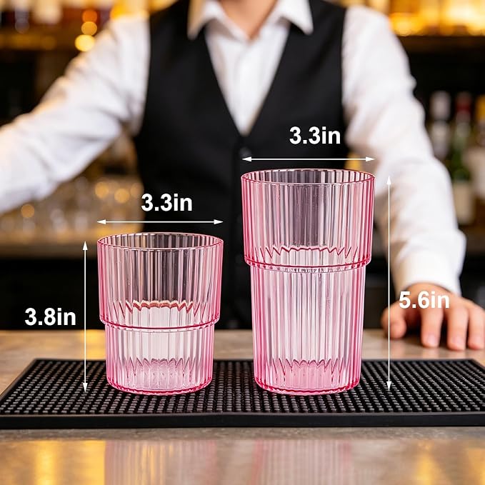 48 Pack Plastic Wine Glasses, 16 Oz Highball Glasses & 12 Oz Cocktail Glasses - Image 7