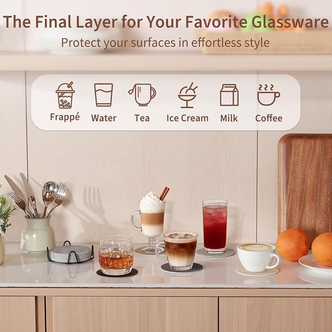 Faux Leather Drink Coasters - Image 7