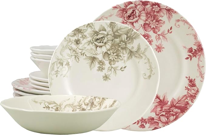 Tudor Royal Collection 12-Piece Premium Quality Porcelain Dinnerware Set by TudorEngland