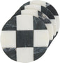Mud Pie Circle Checkered Coaster Set; 4" x 4" by MudPie