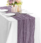Grape 10FT Cheesecloth Table Runner Boho Gauze Fabric Table Runner Rustic Sheer by JALANCY