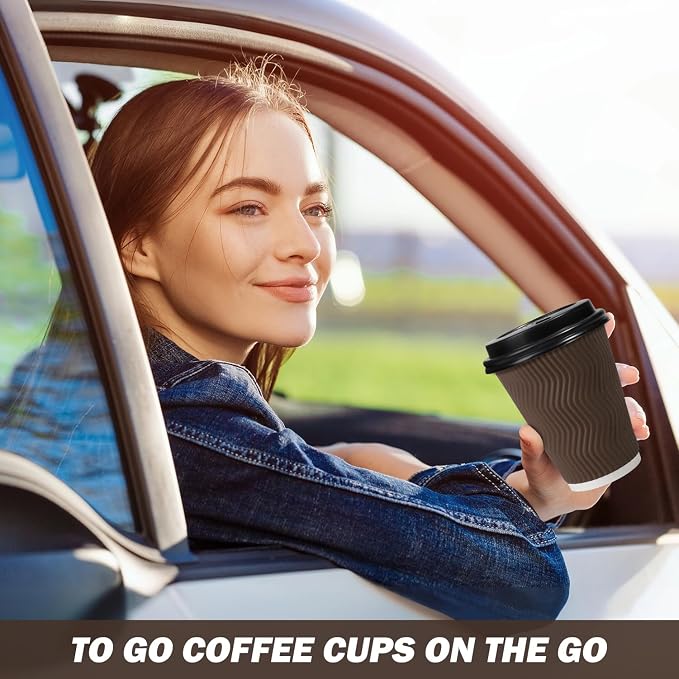 12 oz Insulated Disposable Paper Coffee Cups - Image 7
