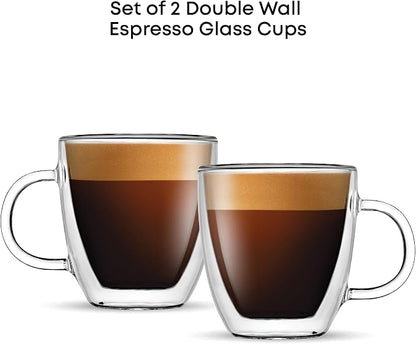 JoyJolt Savor Double Wall Insulated Glasses Espresso Mugs - Image 4