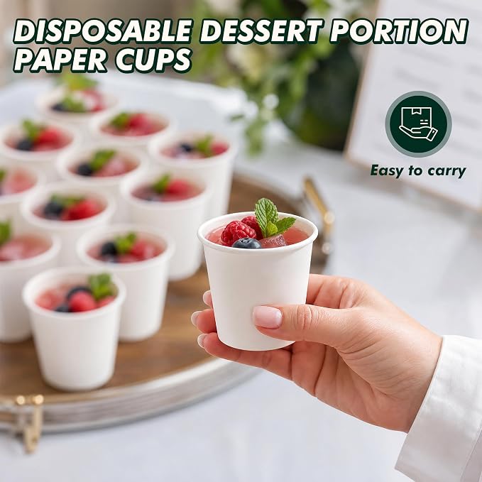 3 oz Bathroom Cups 200 Pack Small Paper Cups | Leak-Resistant Disposable Paper - Image 6