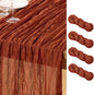 DeZerlor Terracotta Cheesecloth Table Runners 4 Pack Fall Runners | 120Inch by DeZerlor