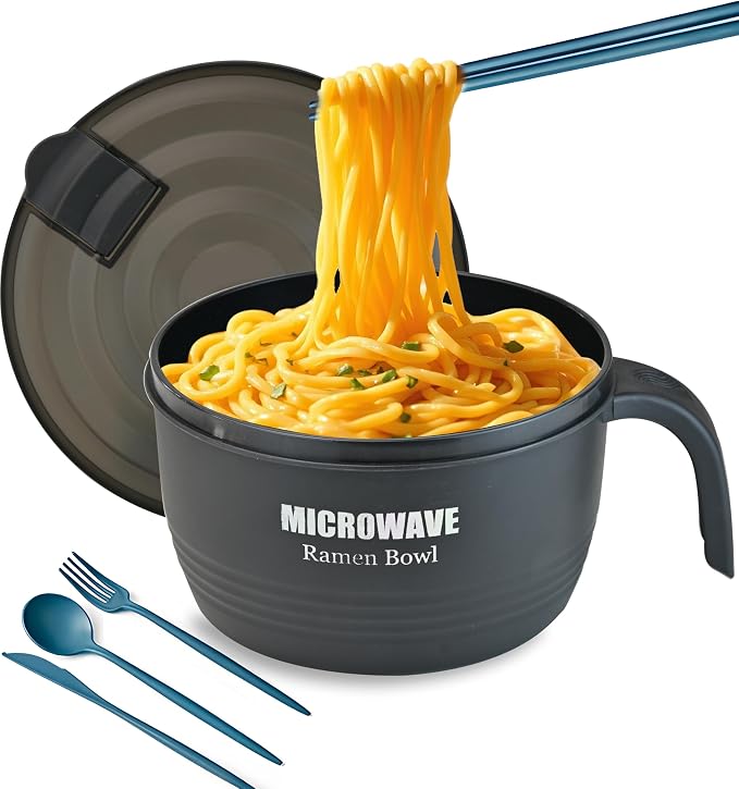 Layron Large Ramen Bowl, Ramen Noodle Bowls Microwavable 45 oz, Ramen Cooker by Layron