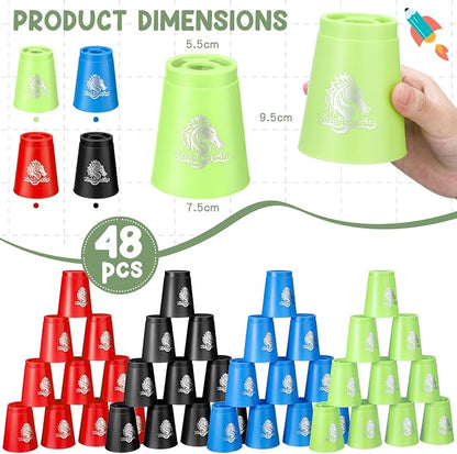Libima 48 Pcs Sports Stacking Cups Set Stacking Cup Classic Games Speed - Image 3