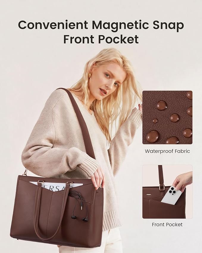 LOVEVOOK Lunch Tote Bag for Women, 3 in 1 Work Bag - Image 4