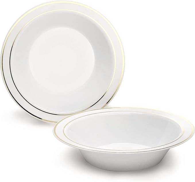 " OCCASIONS " 40 Piece Plates Pack, Heavyweight Disposable Wedding Party by OCCASIONSFINESTPLASTICTABLEWARE