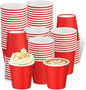 100 Pack 3 oz Paper Cups, Disposable Small Bathroom Cups Red | Bathroom Cups by Huaiid