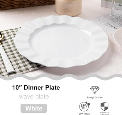 72 Pack White Plastic Plates, Thanksgiving - Image 2