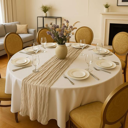 12 Pack Brown Cheesecloth Table Runner – 10FT x 12pcs Rustic Gauze Table Runners - Image 5