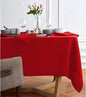 Solino Home Red Linen Tablecloth 70 x 90 Inch - 100% Pure Linen Table Cloth for Rectangle Tables - Sonoma, Machine Washable Tablecloth for Valentines, Winter