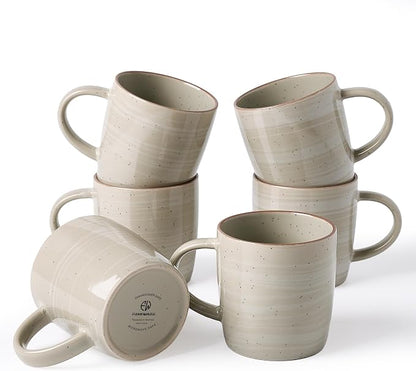 famiware Coffee Mugs Set of 6, Meteor 13 oz Ceramic Mug Cup Set by Famiware