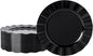 72 Pack Black Plastic Plates, Thanksgiving by NZVCNTableware