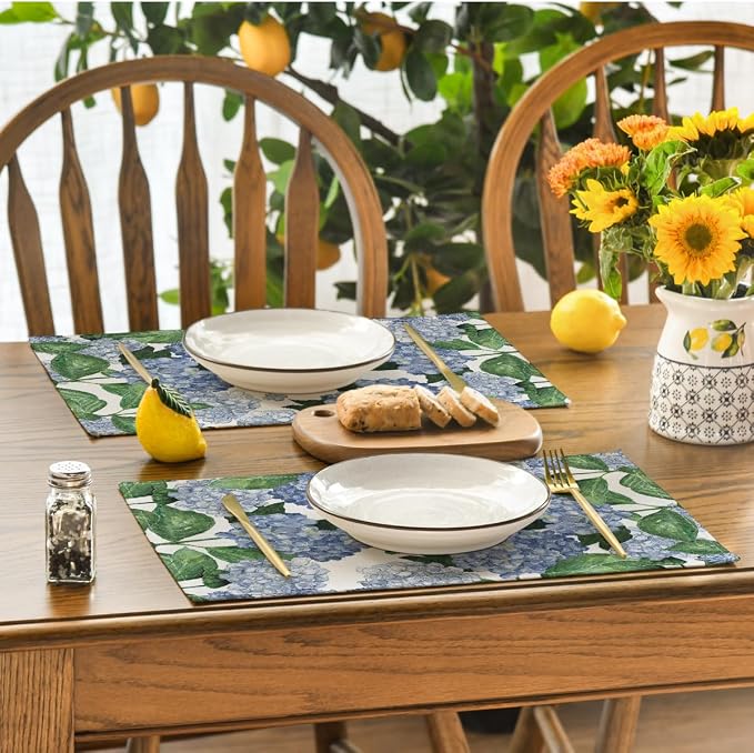 Artoid Mode Watercolor Hydrangea Placemats - Image 4