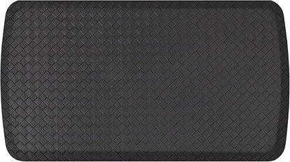 GelPro Elite Premier Gel & Foam Cushioned Anti-Fatigue Kitchen Floor Comfort Mat, Padded Stain-Resistant, Waterproof, Non-Slip Comfort Padded Desk/Office Mat, 20" x 36", Basketweave Black