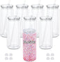 20 Oz Plastic Snowglobe Tumbler, 8 Pack Pre-Drilled Double Wall Acrylic Snow by Maucircol