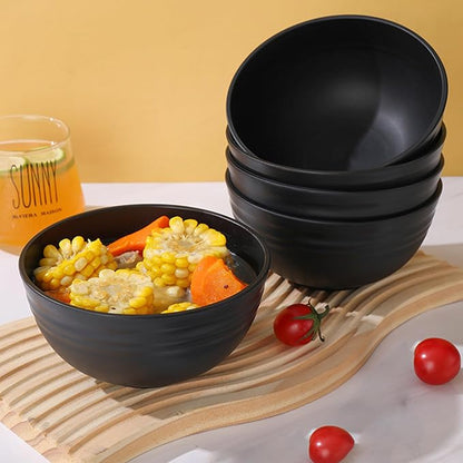 Unbreakable Wheat Straw Cereal Bowls Set of 4, 24 OZ Microwave and Dishwasher - Image 4