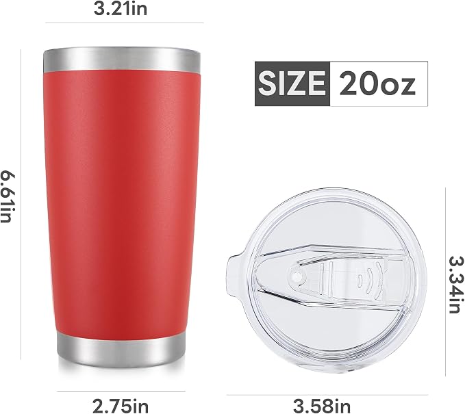 20 oz Tumbler with Lid Stainless Steel Insulated Tumblers Bulk Cups Mug | - Image 7