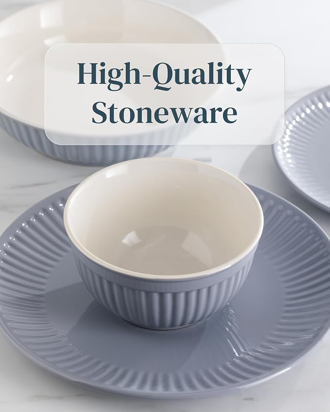 24 Piece Stoneware Dinnerware Set - Image 6