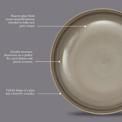 Gibson Elite Beckett 4-Piece Multi-Color 9 Inch Dinner Plate Bowl Set – - Image 3